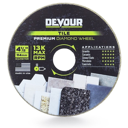 Devour 4-1/2" PREMIUM TileContinuous Rim Blade NT45CTDW